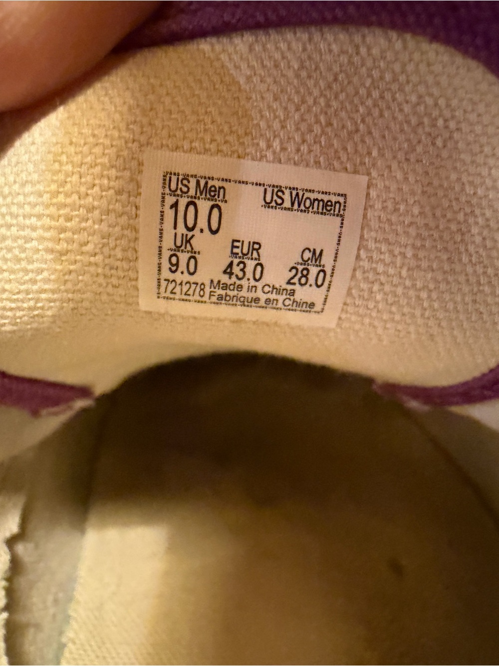 Vans Brown Suede Low-Top Sneakers with Purple Tongue and Lime Star Panels - Picture 4 of 4